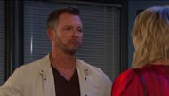 Kristen (Stacy Haiduk) wanted Bredy (Eric Martsolf) to keep her secret for their daughter's sake. \Image: Peacock